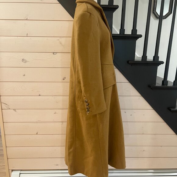 Free People Victoria Coat Wool Blend Camel Trench NWOT Oversized Size Small - Picture 9 of 14